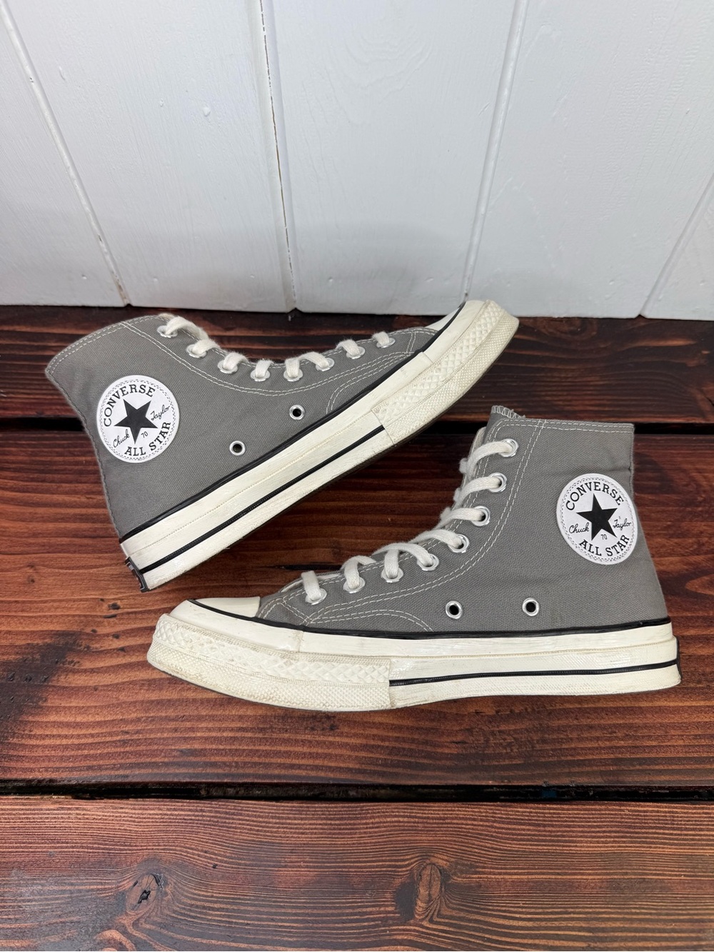 Converse Chuck 70 High Top Mason Grey Canvas Sneakers Women’s 8.5 - Picture 5 of 9